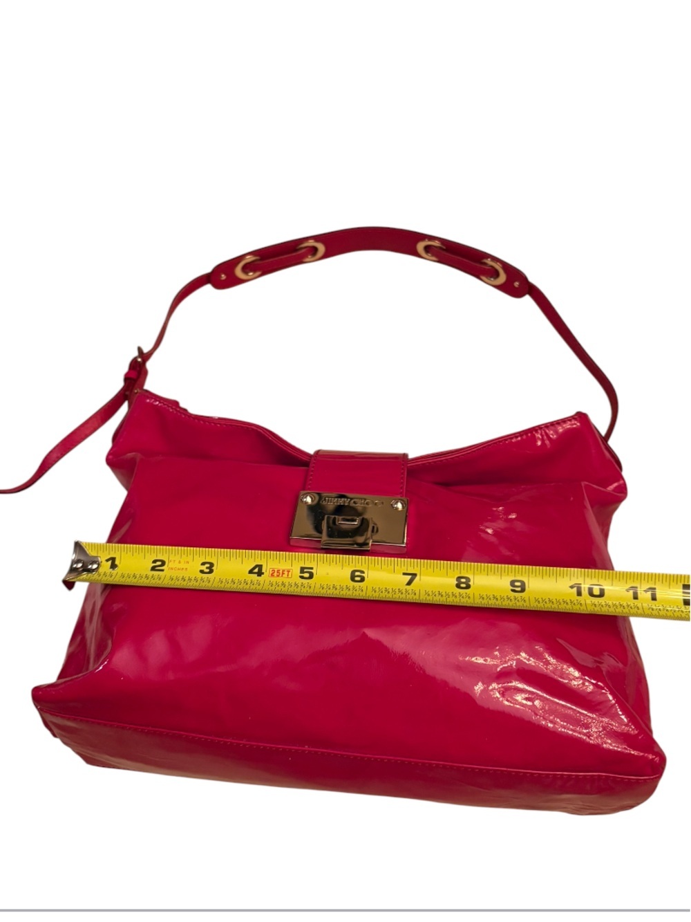 Jimmy Choo Red Rachel Red Patent Leather Shoulder bag - Picture 7 of 12